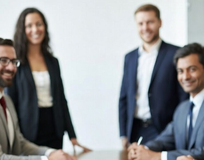 Professional consulting meeting in a conference room