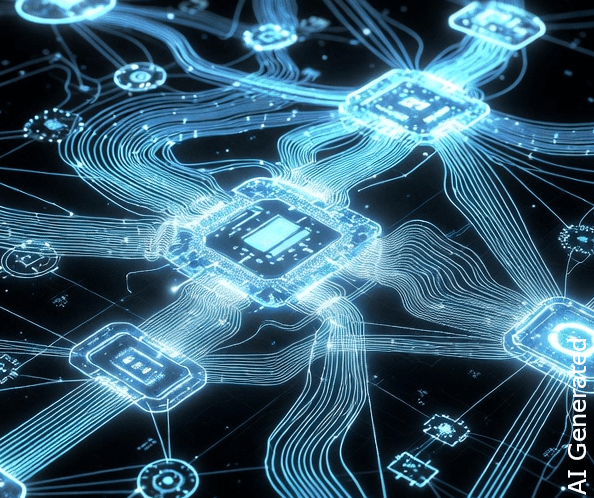 Artificial Information Flow. AI-Generated.